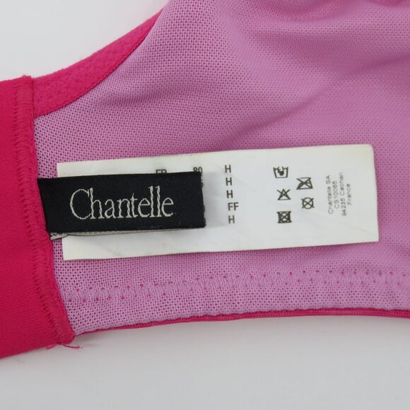 Chantelle 30H Pink Lace Underwire Bra Revele Moi Perfect Fit Style C15710 - Picture 11 of 16